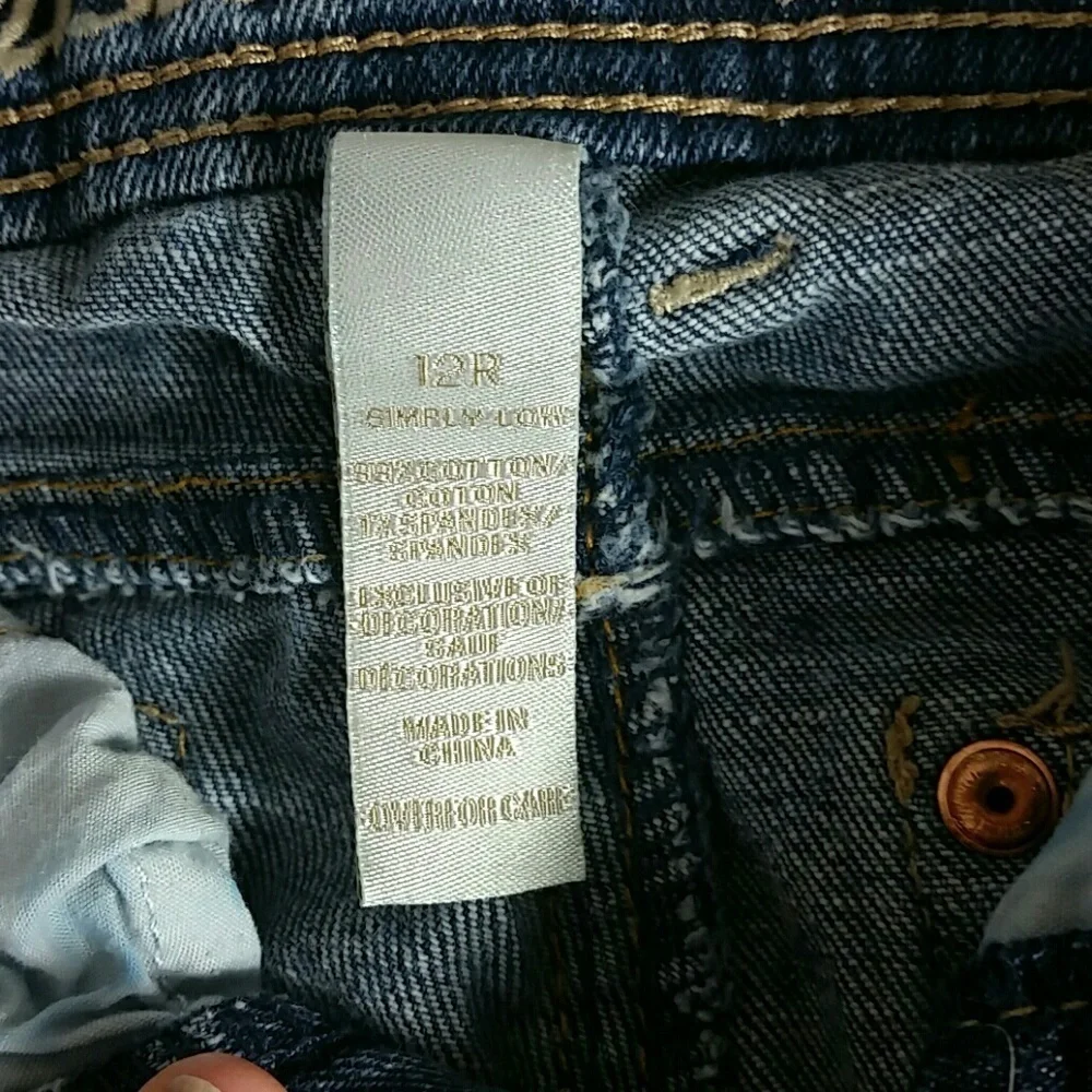 Justice jeans pocket